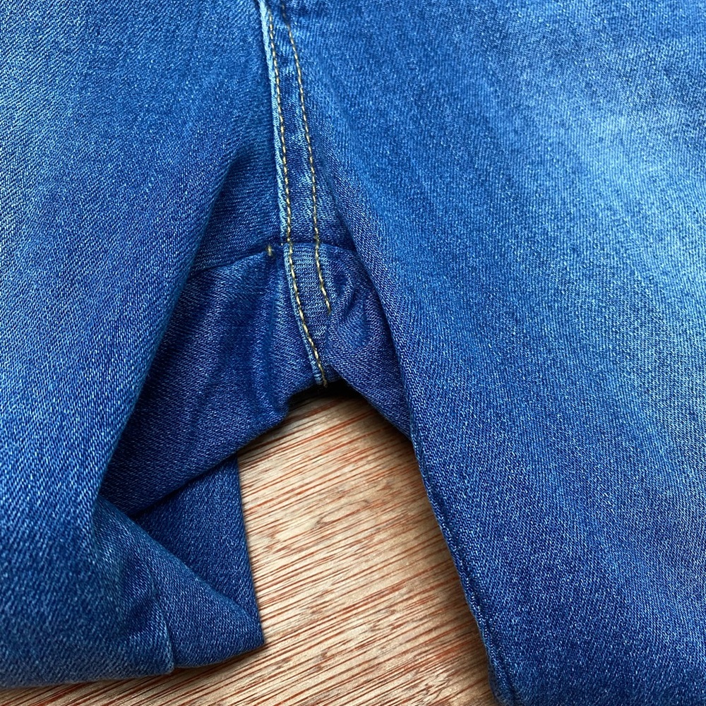 SOLD. Zara Basic Z1975 Denim Green Side Stripe Sz 8 - Picture 5 of 8